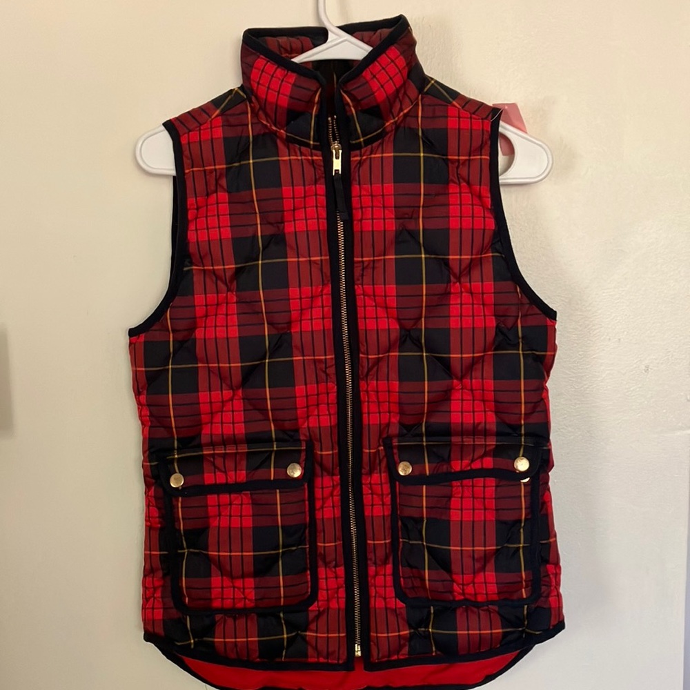 J.Crew Flannel Zipper Down Vest